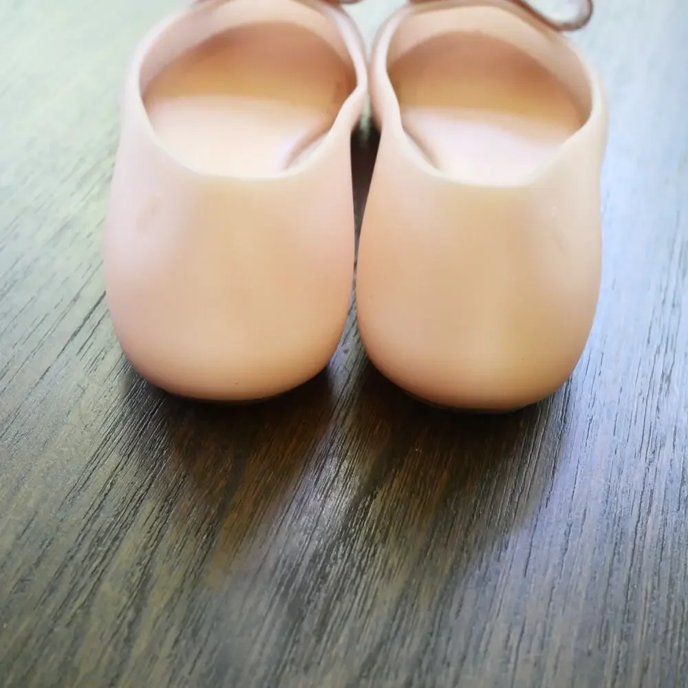 NEW Mel by Melissa Girl's 11 Space Love Jelly Flats Pink Rose Gold Bow